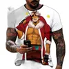 Men039s T -Shirts Muskel Weihnachtsmann Weihnachten Men39s T -Shirts 3D Print Kurzarm Brandhemd für Männer übergroße Tee Man Fu5763544