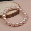 Strand élégant blanc rose violet 10 mm de diamètre bracelet de perles pour femmes hommes filles adolescents romantiques perles rondes bracelets 2022 tendance