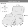 Chair Covers 4 Pieces Recliner Sofa for Living Room Reclining Jacquard Armchair Stretch Couch Slipcovers 1 Seater 221110