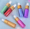 300pcs 5 ml mini bouteille de parfum d'huile de verre portable mignon avec bo￮tier de parfum dropy color￩