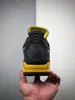 2022 Authentic 4 Thunder Black Tour Yellow Men Sportskor Sneakers med originalboxstorlek US7-13