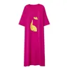 Women's Sleepwear Nightdress Ins Style Fruit Pattern Female Night Dress Summer Long Loose Cute Pregnant Woman Sleepdress