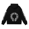 Mens Fashion Luxury Sweatshirts Ch Designer Hoodies Zipper Sanskrit Graffiti Hooded tröja Cross Pullover Hoodie Casual Women Coat 1C6F