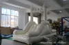 Modern Luxury White Inflatable Bouncy Castle Slide With Climb Wall Moon Bounce House Blow Up Jump Bouncer For Wedding