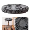 Chair Covers 3xStool Cover Round Bar Cafe Stool Seat Protector Cushion Black