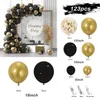 Décoration de fête or noir ballon guirlande arche Kit confettis Latex 30e 40e 50e anniversaire ballons décorations adultes bébé douche