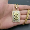 Chains US Dollar Money Pendant Necklaces Stainless Steel Gold Color Long Chain Necklace Men Women Accessories Shellhard Hip Hop Jewelry