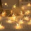 Strings LED String Lights Paper Cranes Indoor Garland Christmas Decor Wakacyjny Walentynki Party Wedding Święta Xmas Fairy195k