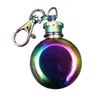 Hip Flasks 28ml Stainless Steel Flask Metal With Keychains Kettle Leak-proof Outdoor Water Bottle Liquor Mini Wine