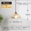 Hanglampen Noordelijke Japanse stijl messing glas kleine kroonluchter eetkamer bar café slaapkamer plafond led