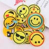 Notions Cute Cartoon Iron on Patches Yellow Smile Face Embroidery Patch for Clothes Sew on Hats Backpacks DIY Crafts