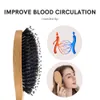 Hårborstar Miss Sally Wood Brush Antistatic Scalp Massage Comb With Boar Bristle Air Cushion For Women Men Wet and Dry 2211104181809