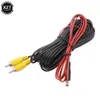 Cabo de vídeo universal para câmera traseira do carro RCA DC Wire 6m Conexão do carro reverso Monitor multimídia Acessária do cabo de extensão