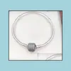 Charmarmband Charm Armband Authentic 925 Sterling Sier Armband med Clear Cubic Zirconia Passar europeiska Pandora Style Jewelry C DH4UQ