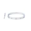 Silver Love Vis Bracelet Design Design Diamond Bangle Couples en acier inoxydable de haute qualité