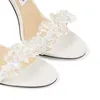 Chaussures décontractées mariage chaussures de mariée sandales talons hauts dame pompes été marques Lxuxry cristal soirée exquise avec boîte Eu35-43