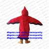 Long Fur Red Cardinal Linnet Lintwhite Mascot Costume Eagle Hawk Vulture Bird Character Big Party Grand Bodog Casino zx1889