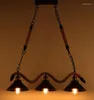 Hanger lampen touw kroonluchter retro bar Nordic Cafe restaurant raam kleding thee winkellamp. E27 3 AC110-240V.