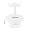 Праздничные поставки акриловой держатель мороженого чистый конус стенд прозрачная десертная башня с базой для