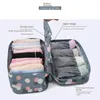 Duffel Bags Women Foldbar Divider Organizer Bra Box Travel N￶dv￤ndighet F￤llfodral Slips Sockor Underkl￤der Kl￤der Lingerie Storage Bag