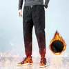 Men's Pants Breathable Simple Coldproof Lace-up Trousers Winter Warm Drawstring For Daily Wear