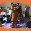 Brown Long Fur Leopard Cat Mascot Costume Lynx Catamount Bobcat Lince Luchs Adult Promotional Items High Street Mall zx2070