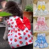 Abbigliamento per cani Abito floreale stile snap Gonna da principessa con fiocco Sezione primavera estate Abiti da sposa Cani carini Abbigliamento per animali domestici