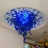 Cleveres Design, mundgeblasene Glas-Kronleuchter-Lampe für Zuhause, LED-Leuchten, Bule-Farbe, Murano-Stil, Glas-Pendellampen, Innen-Hängeleuchten, Kronleuchter LR733