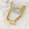 Catene Monlansher Gold Color Chain Cuban Choker Necklace Star Charabiner Ciondolo per donne Minimalista 2022 Gioielli