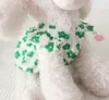 Vêtements pour chiens Robe à fleurs Vêtements pour animaux de compagnie Vêtements mignons Chiens Coton Super Petit Mince Chihuahua Imprimer Doux Été Doux Garçon Vert Mascotas