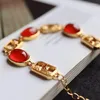 Link Bracelets 2022 Fashionable 925 Sterling Silver Auspicious Red Bracelet Women Inlaid Agate Vintage Plum Blossom Jewelry