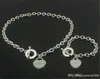 Hot Salk Annor Annor Christmas Presente 925 Silver Love Colar Bracelet Set Declaração de casamento Jóias de joias de colares de pendente de coração Conjuntos 2 227U