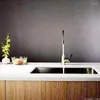 Kitchen Faucets & Cold Solid Brass Sink Mixer Tap Single Handle Hole Deck Mounted Rotating Brushed Gold/Black/Chrome
