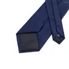 Bow Ties SN-770 MidnightBlue Solid Tie Hanky ​​Cufflinks Sets Men's Silk voor formeel bruiloft Meeting Party Bruidegom GRATIS