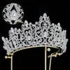 Elegant temperament multicolor alloy crystal wedding headdress bride crown Hair Accessories HA0734