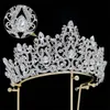 Elegante temperamento de liga multicolor Crystal Crystal counchdred Crown Hair Acessórios Ha0734