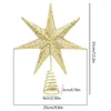 Décorations de Noël Star Tree Topper 7-Pointed Elegant Hollow Treetop Brillant Pour Intérieur Extérieur