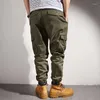 Pantalons pour hommes Les jambes des hommes sont lavées pour fabriquer des pantalons décontractés rétro multi-poches polyvalents quatre saisons.