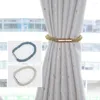 Curtain Spring Rope Tiebacks Alloy Drapery Holdback Elastic Window Ties Backs Curtains Decorative Holdbacks Gold