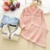 Conjuntos de roupas Bear líder para meninas roupas de inverno Conjunto de camisa de suéter de manga longa 2 PCs Suit de Natal roupas de bebê 221110