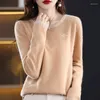 Pull femme automne hiver pull en cachemire et pull femme basique pull col rond manches longues laine tricoté hauts Bl