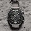 Bioceramic Quartz Moon Watch Chronograph Mens Womens Watches Mission to Mercury 42mm Black Nylon Luxury Watch Limited Edition Mast3152878