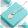 Pendentif Colliers Perle Chaîne Design Marque Coeur Amour Collier Or Sier pour Femmes Bijoux Cadeau Drop Livraison 2022 Dhdkg