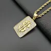 Chains US Dollar Money Pendant Necklaces Stainless Steel Gold Color Long Chain Necklace Men Women Accessories Shellhard Hip Hop Jewelry