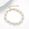 Strand Real Freshwater Irregular Pearl Bracelets For Women Natural Baroque Jewelry Bangles Girl Daughter Birthday Gift