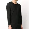 メンズTシャツmiyake homme lssey plisse pleated生地トップルーズラウンドネック用汎用レジャー垂直穀物メンズファシ2668