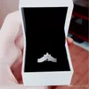 2022 NEW Princess Wish Ring Scatola originale per Pandora 925 Sterling Silver Princess Wishbone Rings Set CZ Diamond Women Wedding Gift ANELLO di alta qualità