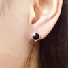 Boucles d'oreilles créoles mode petit Style Simple petit point noir Mini cerceaux charmant boucle d'oreille Piercing bijoux pour femmes cadeaux