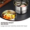 Storage Bottles 304 Stainless Steel Fresh-keeping Bowl With Lid Sealed Food Bento Lunch For Home Travel Picnic Camping