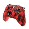 Contrôleurs de jeu Camouflage Silicone Gamepad Cover 2 Joystick Caps Pour XBox One X S Controller